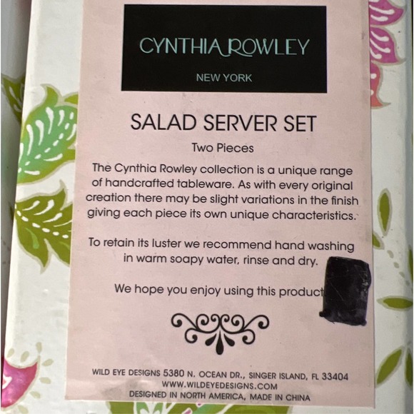 Cynthia Rowley cake server and salad server set - Picture 4 of 6